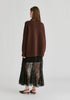 Shawl Collar Ribbed Jumper