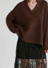 Shawl Collar Ribbed Jumper