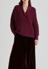 Shawl Collar Ribbed Jumper