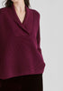 Shawl Collar Ribbed Jumper