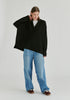 Shawl Collar Ribbed Jumper
