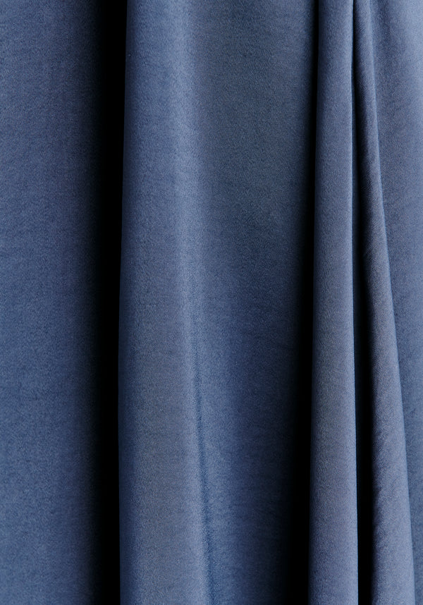 Belted Halterneck Blouse in Navy Close Up