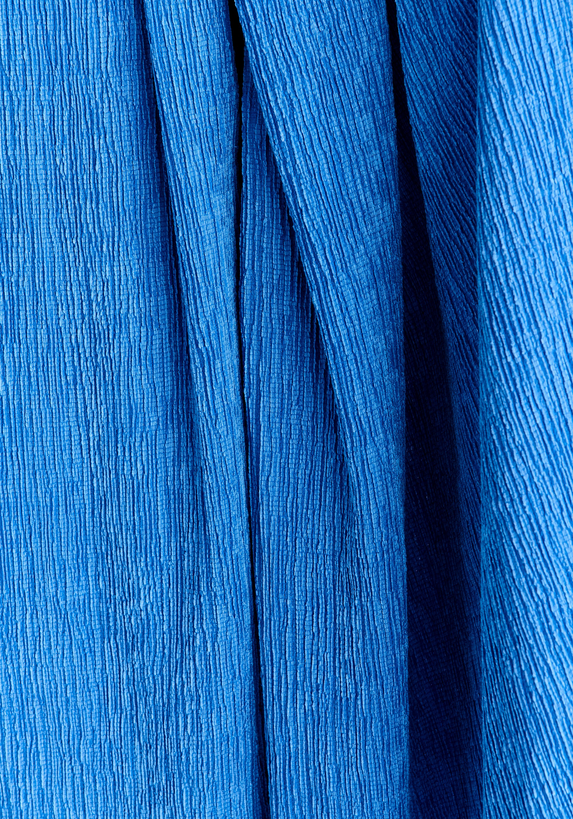 Textured Wrap Kimono Blouse in Blue Close Up