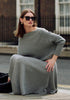 Draped Knitted Jumper in Grey Photoshoot