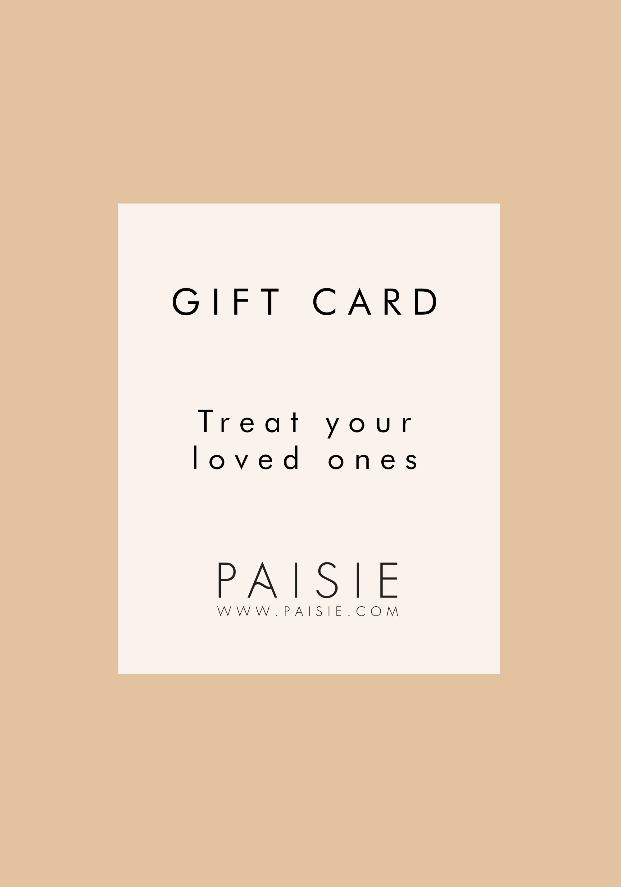 Paisie Gift Card