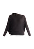 Paisie Draped Knitted Jumper in Black Cut Out