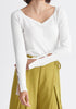 Paisie Sleeve Cut Out Top in White Close Up