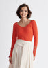 Paisie Sleeve Cut Out Top in Blood Orange