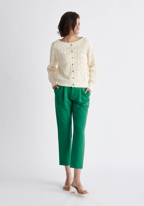 Paisie Two-Way Crochet Jumper in Cream
