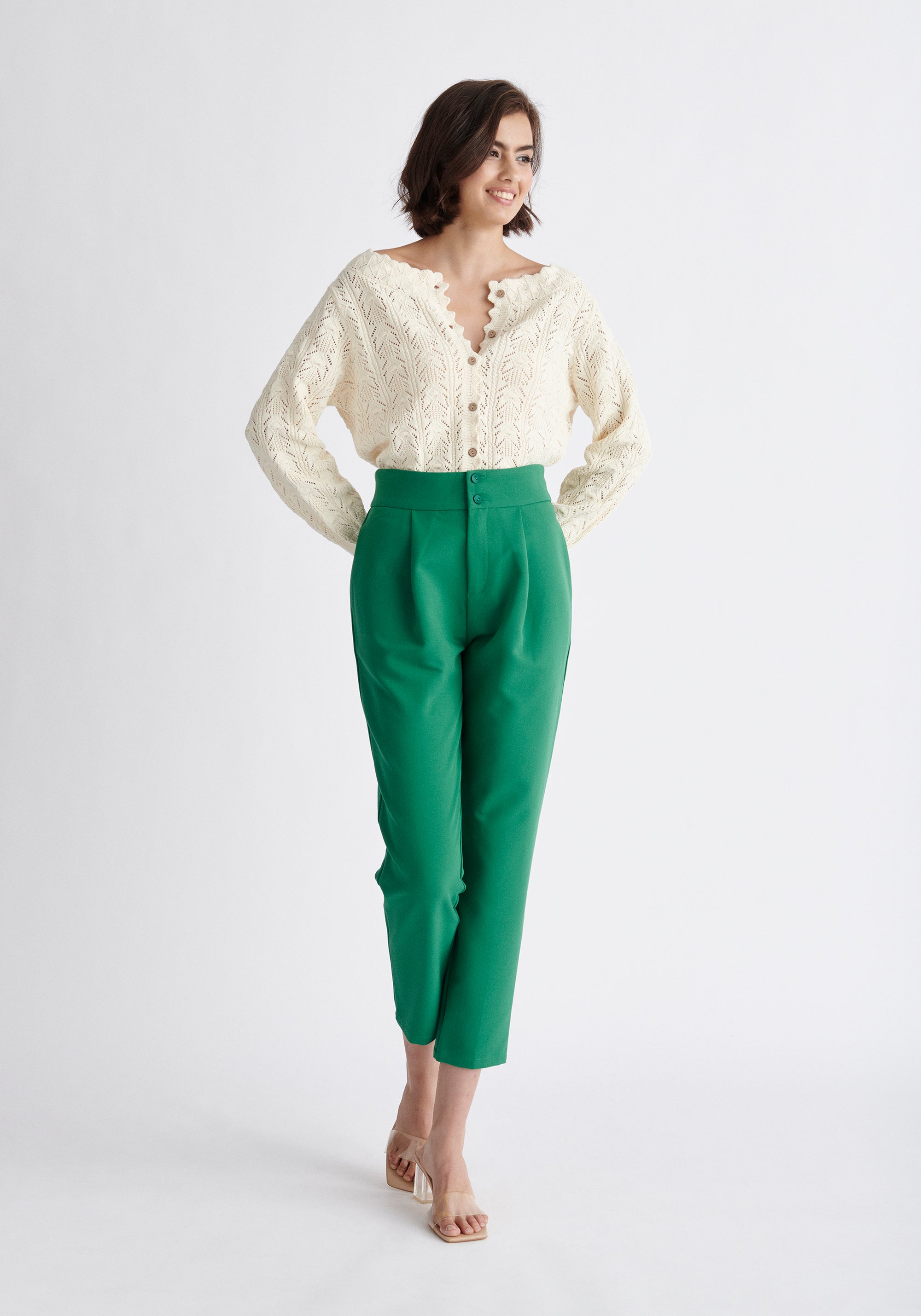 Paisie Two-Way Crochet Jumper in Cream