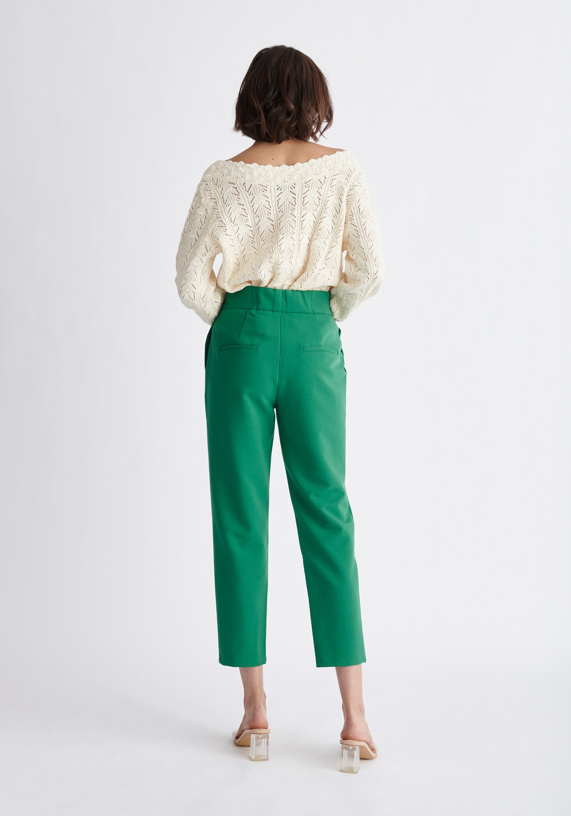 Paisie Two-Way Crochet Jumper in Cream Back