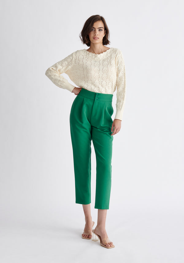 Paisie Two-Way Crochet Jumper in Cream