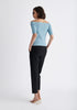 Paisie Scallop Neck Top in Blue Back