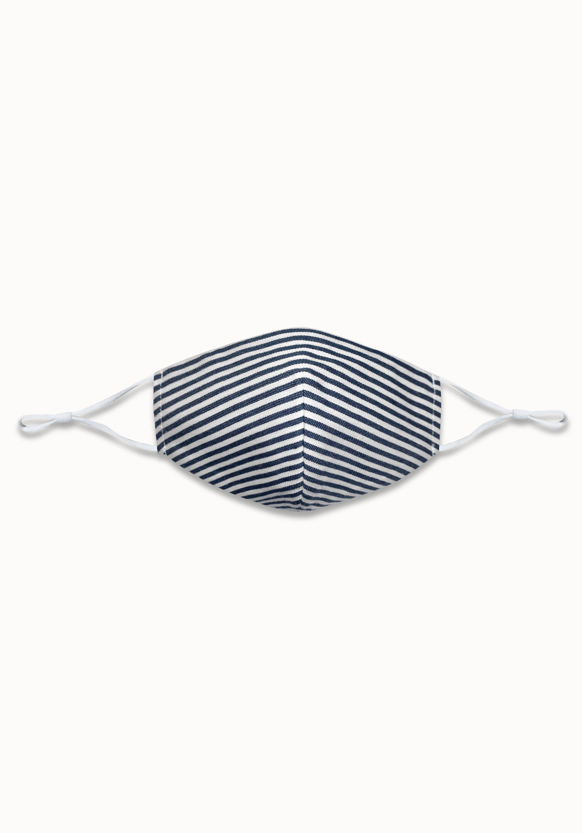 Paisie Adjustable Face Mask in Navy and White Cut Out