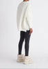 Paisie Ribbed Oversized Knit Jumper in White Back