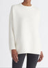 Paisie Ribbed Oversized Knit Jumper in White