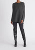Paisie Ribbed Oversized Knit Jumper in Grey