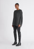 Paisie Ribbed Oversized Knit Jumper in Grey