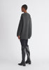 Paisie Ribbed Oversized Knit Jumper in Grey Back