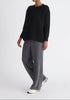 Paisie Ribbed Oversized Knit Jumper in Black