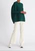 Paisie Ribbed Oversized Knit Jumper in Green