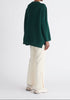 Paisie Ribbed Oversized Knit Jumper in Green Back