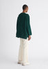 Paisie Ribbed Oversized Knit Jumper in Green Back