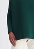 Paisie Ribbed Oversized Knit Jumper in Green Close Up