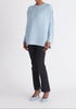 Paisie Ribbed Oversized Knit Jumper in Light Blue