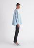 Paisie Ribbed Oversized Knit Jumper in Light Blue Side