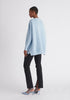 Paisie Ribbed Oversized Knit Jumper in Light Blue Back