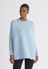 Paisie Ribbed Oversized Knit Jumper in Light Blue