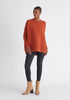 Paisie Ribbed Oversized Knit Jumper in Rust