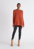 Paisie Ribbed Oversized Knit Jumper in Rust