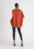 Paisie Ribbed Oversized Knit Jumper in Rust Back
