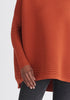 Paisie Ribbed Oversized Knit Jumper in Rust Close Up