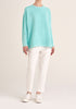 Paisie Ribbed Oversized Knit Jumper in Mint Green