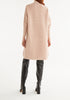 Paisie Polo Neck Ribbed Knitted Jumper Dress in Blush Back