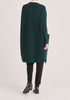 Paisie Long Ribbed Cardigan with Pockets in Green Back