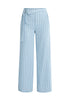 Paisie Striped Wide Leg Trousers in Blue Cut Out
