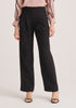 Paisie High Waisted Straight Leg Trousers in Black