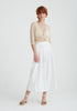 Paisie Linen Blend Culottes with Side Splits in White