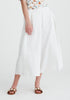 Paisie Linen Blend Culottes with Side Splits in White