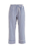 Paisie Striped Pyjama Bottoms in Blue and White Cut Out