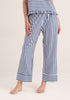 Paisie Striped Pyjama Bottoms in Blue and White