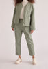 Paisie Reversible Corduroy and Fleece Jacket in Mint Green