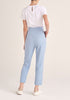 Paisie Cropped Paperbag Waist Trousers in Light Blue Back