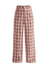 Paisie Plaid Suit Trousers in Pink and Brown Tones Cut Out