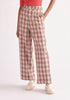 Paisie Plaid Suit Trousers in Pink and Brown Tones