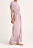 Paisie Maxi Dress with Cut Out in Lilac